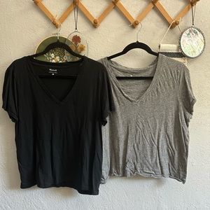 Two Madewell v-neck Large tshirts